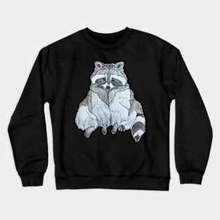 Adorable sitting raccoon Crewneck Sweatshirt